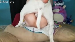 Порно худой девушки с животным собакой